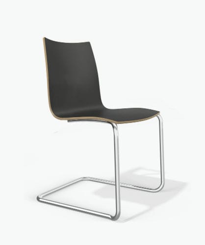 Chaise visiteur contemporaine - ONYX II - Casala - d'intérieur / en tissu / en hêtre
