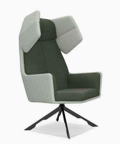 Fauteuil contemporain - RAMA - Casala - en cuir / en tissu / en acier à revêtement par poudre