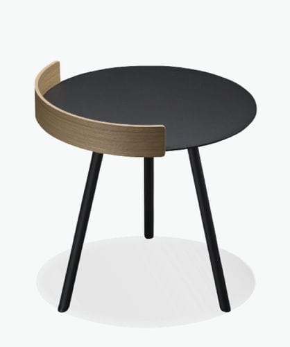 Table d'appoint contemporaine - FENCE - Casala - en chêne / en bois laqué / avec piètement en acier