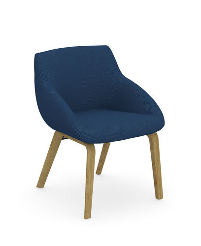 Chaise de conférence contemporaine - BLUE - Casala - d'intérieur / en tissu / avec piètement en acier inoxydable