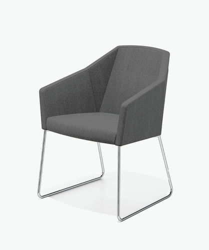 Chaise visiteur contemporaine - PARKER III - Casala - d'intérieur / en tissu / avec piètement en acier