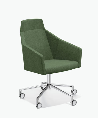Chaise visiteur contemporaine - PARKER VI - Casala - d'intérieur / en tissu / avec piètement en métal
