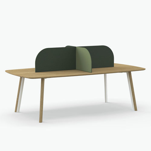 Séparateur de bureau sur bureau - WALLSTREET - Casala - en tissu / en MDF / insonorisé
