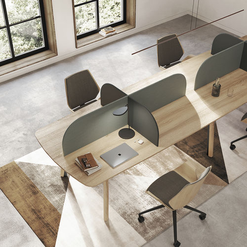Séparateur de bureau sur bureau - WALLSTREET - Casala - en tissu / en MDF / insonorisé