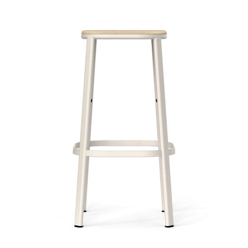 Tabouret de bar contemporain - SOLID - Casala - en tissu / en bois / avec piètement en acier