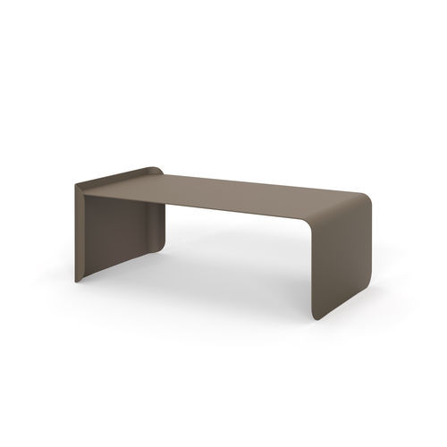 Table basse design minimaliste - SHIFT - Casala - en plastique recyclé / avec piètement en acier / rectangulaire
