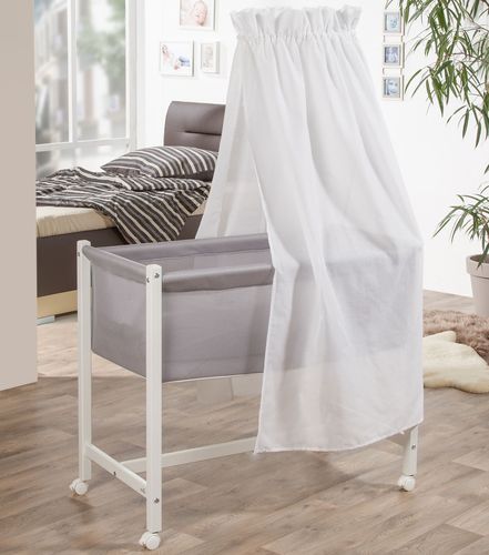 Berceau à roulettes - JASMIN - Geuther - en hêtre / en tissu / pour bébé