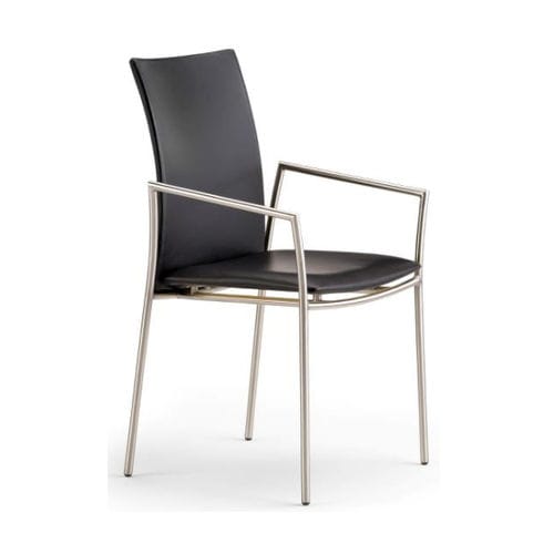 Chaise de salle à manger contemporaine - #49 - Skovby - d'intérieur / en tissu / en cuir