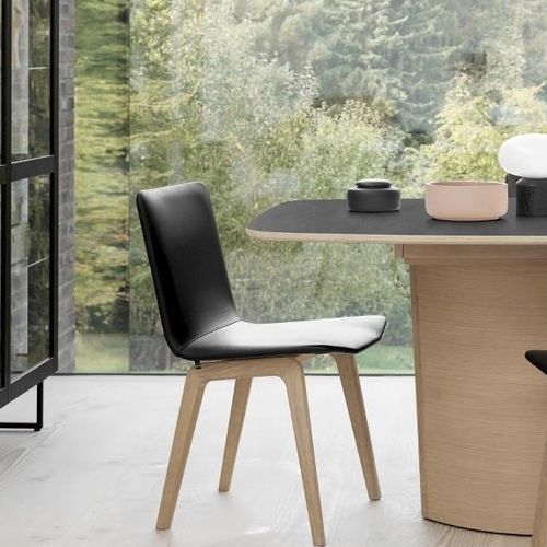 Chaise de salle à manger design scandinave - #811 - Skovby - d'intérieur / en tissu / en cuir