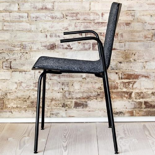 Chaise de salle à manger contemporaine - #802 - Skovby - d'intérieur / en tissu / en cuir