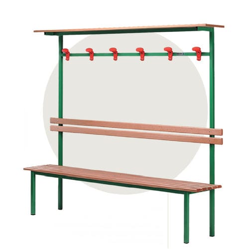 Banc de vestiaire contemporain - 754 - CAMILLO SIRIANNI SAS - bois / en métal / avec dossier