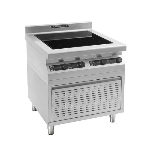 Table de cuisson vitrocéramique à induction - MO4NL - ADVENTYS - professionnelle / multi zone / sur pied