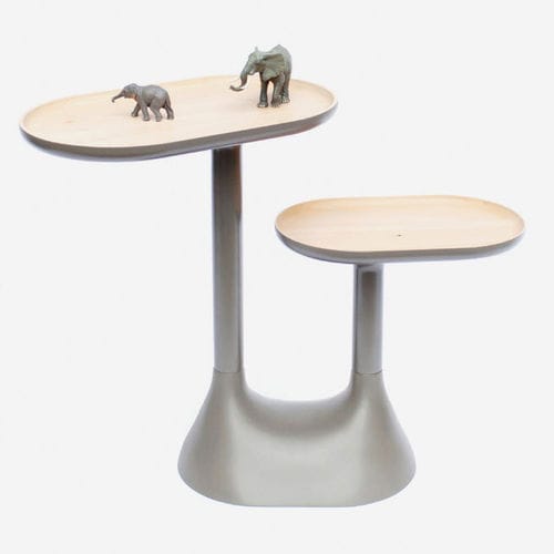 Table d'appoint contemporaine - BAOBAB - Moustache - en hêtre / ovale / résidentielle