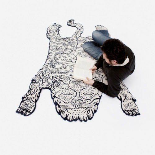 Tapis contemporain - TIGER BIG - Moustache - à motif / en laine / tufté main