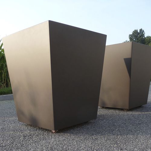Jardinière en fibro-ciment - IPM70H80 – IMAGE'IN - ATELIER SO GREEN - carrée / sur mesure / à roulettes
