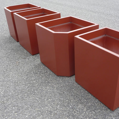 Jardinière en fibro-ciment - OCRE - IMAGE'IN - ATELIER SO GREEN - cube / modulable / contemporaine