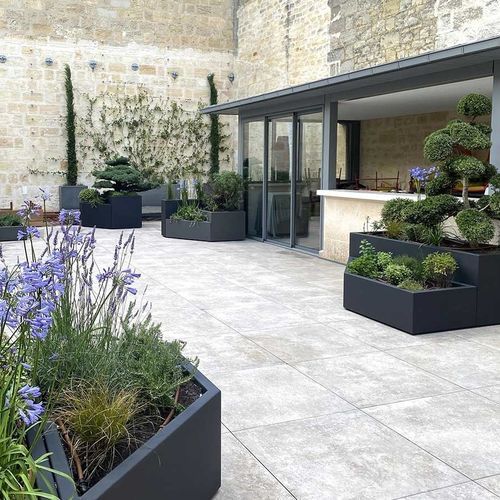 Jardinière en aluminium - STEELAB SAS - ATELIER SO GREEN - rectangulaire / contemporaine / pour espace public