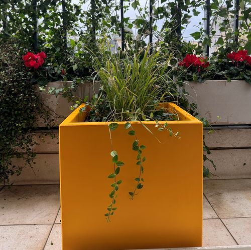 Jardinière en fibro-ciment - IMAGE'IN - ATELIER SO GREEN - carrée / sur mesure / contemporaine