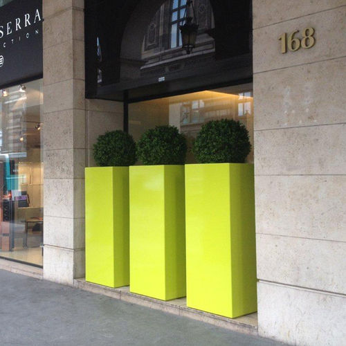 Jardinière en fibro-ciment - ICH60.60H150 - ATELIER SO GREEN - carrée / sur mesure / en hauteur