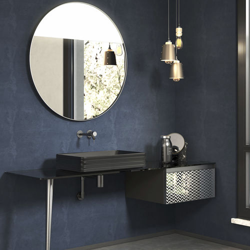 Console pour lavabo en métal - T-60 - ARTELINEA - en verre