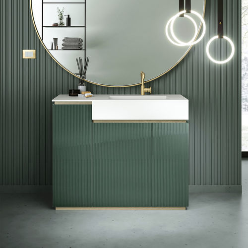 Meuble vasque à poser - FUSION - ARTELINEA - en Solid Surface / stratifié / en mélaminé