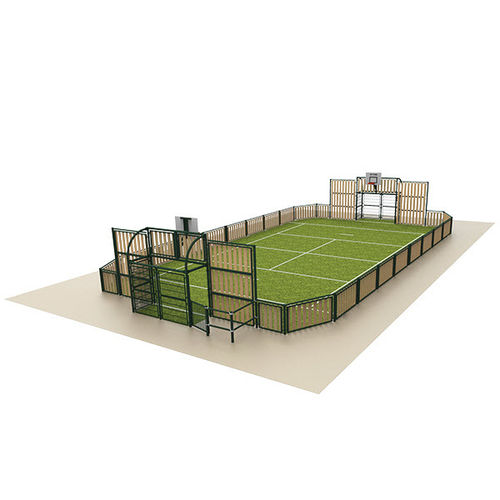 Terrain multisports pour aire de jeux - CITY STADE® MÉTAL COMPOSITE VERTICAL - GROUPE SAE - TENNIS D'AQUITAINE - pour collectivité