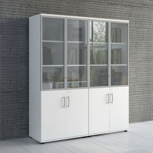 Armoire de classement basse - BASIC - MDD - haute / en bois / en verre