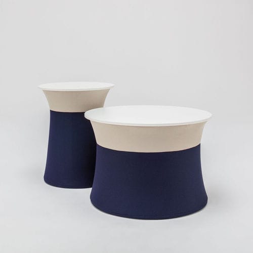 Table basse contemporaine - MESH - MDD - en acier à revêtement par poudre / en tissu / en mélaminé