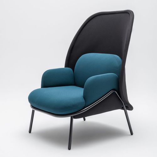 Fauteuil visiteur contemporain - MESH MEDIUM-BACK - MDD - en tissu / en acier à revêtement par poudre / avec dossier haut