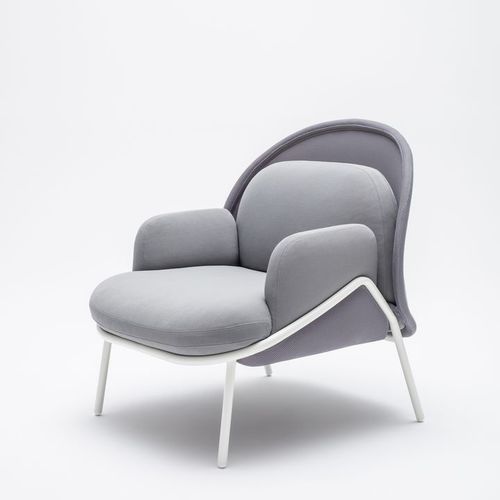 Fauteuil visiteur contemporain - MESH LOW-BACK - MDD - en tissu / en acier à revêtement par poudre / avec dossier haut