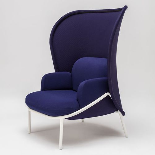 Fauteuil visiteur contemporain - MESH HIGH-BACK - MDD - en tissu / en acier à revêtement par poudre / avec dossier haut