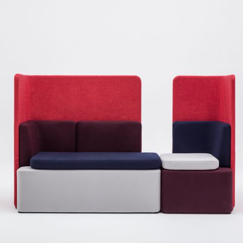 Canapé modulable - KAIVA - MDD - contemporain / en tissu / avec dossier haut