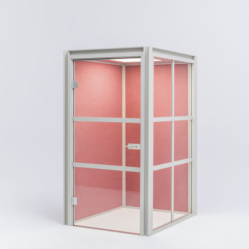 Bureau POD acoustique - HAKO - MDD - ergonomique / avec éclairage LED intégré / en verre