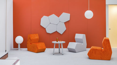 Pouf design original - SHAPE - MDD - en velours / modulable / pour établissement public