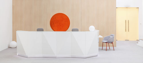 Banque d'accueil modulable - ALPA - MDD - en verre / en mélaminé / lumineuse