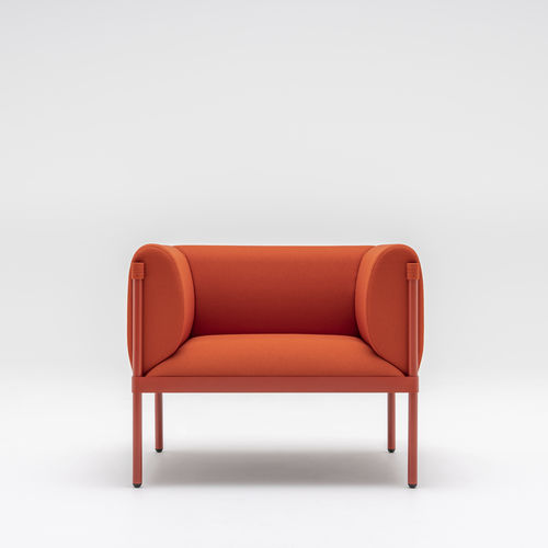 Fauteuil contemporain - STILT  - MDD - en tissu / en métal / couleur personnalisable