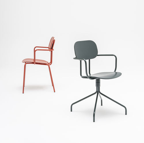 Chaise de bureau contemporaine - NEW SCHOOL - MDD - d'intérieur / en tissu / en contreplaqué moulé