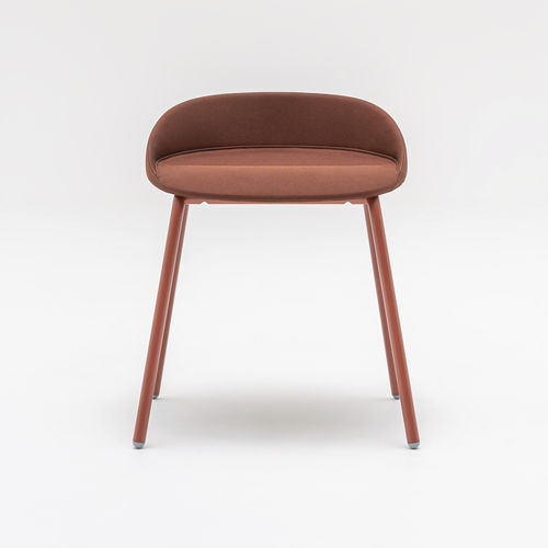 Tabouret contemporain - Team - MDD - en tissu / en polypropylène / avec piètement en métal