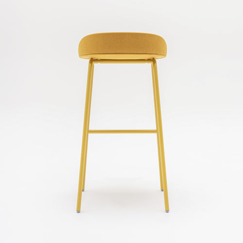 Tabouret de bar contemporain - Team - MDD - en tissu / en polypropylène / avec piètement en métal