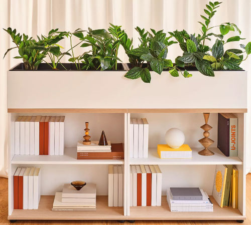 Meuble de rangement avec jardinière intégrée - LOCKER PLUS  - MDD - de sol / contemporain / pour bureau