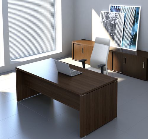 Bureau pour open space - QUANDO - MDD - contemporain / en aluminium / en mélaminé