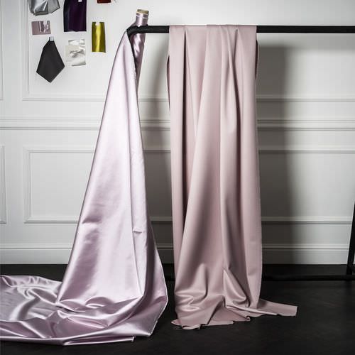 Tissu d'ameublement - APLOMB - DEDAR MILANO - pour rideaux / uni / en satin