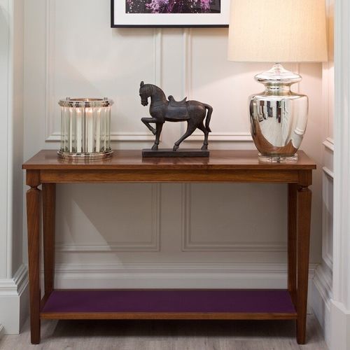 Console en noyer - FLARE  - Clive Christian - classique / en placage de bois / en cuir