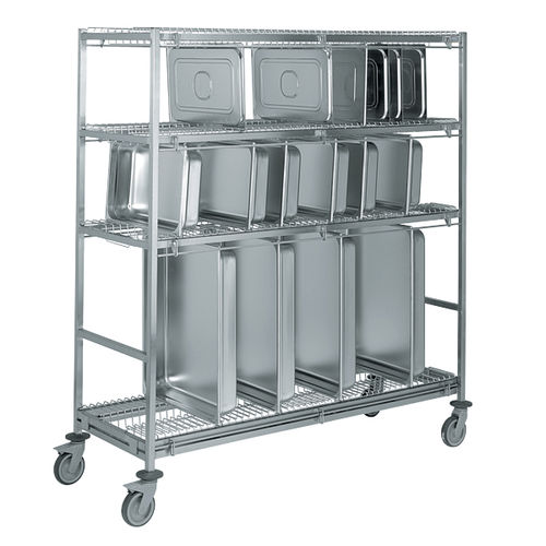 Chariot pour bac gastronorme - GN CONTAINER - Tournus - pour cuisine professionnelle / en inox