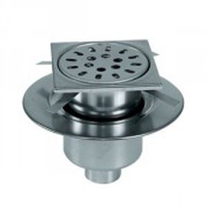 Siphon de sol en inox - SIPHONS - Tournus - pour cuisine / avec grille / vertical