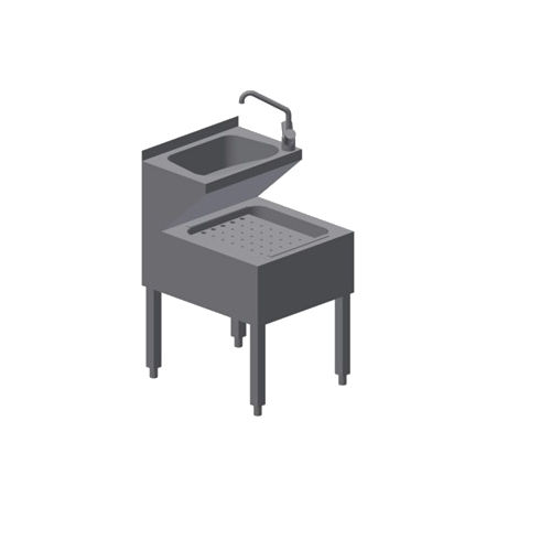Évier 1 bac - JANITOR - Tournus - sans égouttoir / en inox / sur pied