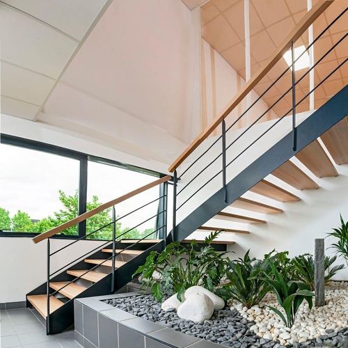 Escalier droit - LOFT - Créateur d'escaliers Treppenmeister - à marches en bois / en métal / en bois