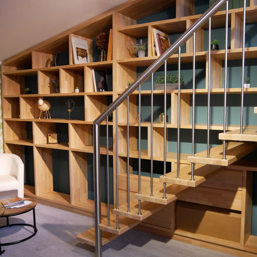 Escalier droit - Créateur d'escaliers Treppenmeister - à marches en bois / en métal / en bois