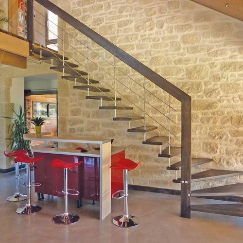 Main courante en bois - Créateur d'escaliers Treppenmeister - en métal / personnalisable / sur mesure