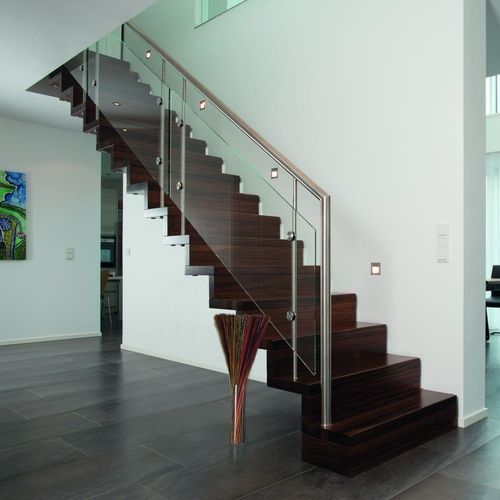 Escalier droit - 5149A - Créateur d'escaliers Treppenmeister - à marches en bois / en bois / résidentiel